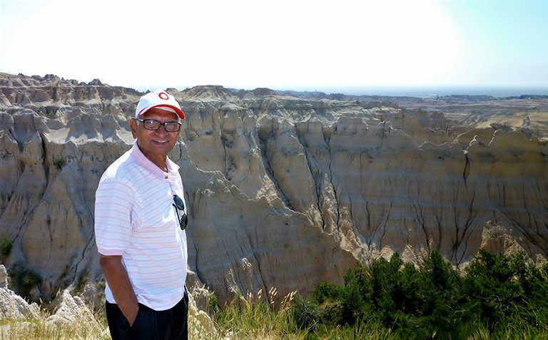 NS Rajan at the Badlands, South Dakota