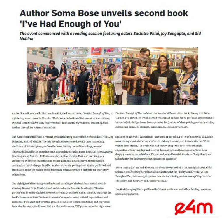 Author Soma Bose unveils second book