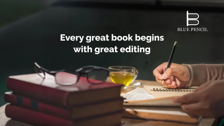 Professional manuscript editing services transforming a draft into a publication-ready book