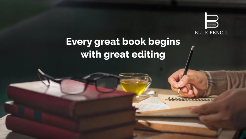 Professional manuscript editing services transforming a draft into a publication-ready book