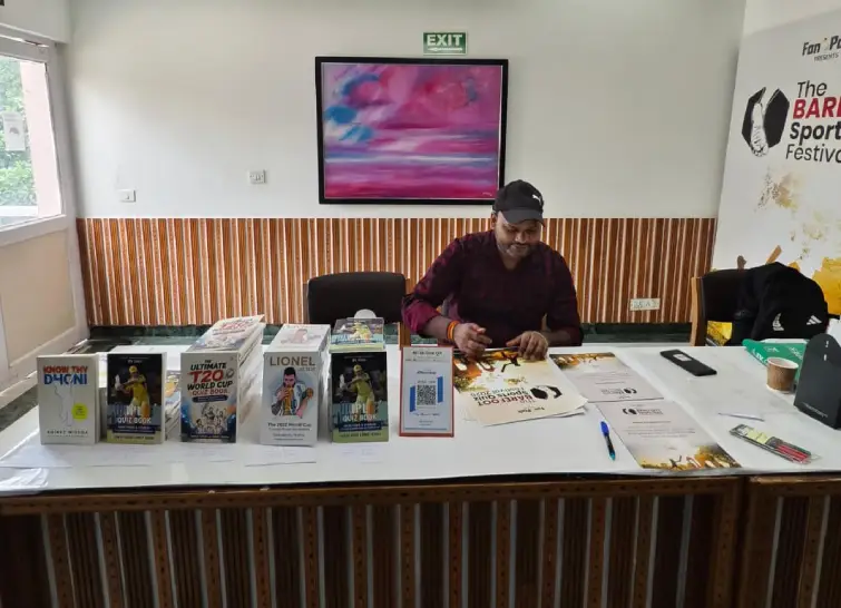 Blue Pencil sports books stall at Barefoot Sports Quiz Festival 2026